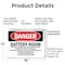 Signmission Battery Room Authorized Personnel Only Danger Sign, Plastic, 18in W x 12in L, 2PK OS-2PACK-DS-P-1218-L-1843 - alternate 4